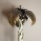 Lacquered Metal Table Lamp with Brass Palm Trees, 1960s 3