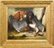 Artista francese, Due cani da caccia, XIX secolo, Pittura ad olio su legno, Incorniciato, Immagine 1