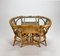 Table d'Appoint Mid-Century et Deux Chaises en Bambou et Osier, 1960s, Set de 3 6