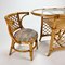 Mid-Century Side Table and Two Chairs in Bamboo and Wicker, 1960s, Set of 3 9