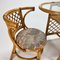 Mid-Century Side Table and Two Chairs in Bamboo and Wicker, 1960s, Set of 3 5