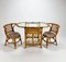 Table d'Appoint Mid-Century et Deux Chaises en Bambou et Osier, 1960s, Set de 3 8