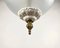 French Frosted Glass and Bronze Porcelain Globe Chandelier, 1960s, Image 3