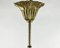 Bronze and Milk Glass Plafond Chandelier with Floral Decor, Image 7