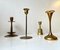 Vintage Scandinavian Brass Candleholders, 1960s, Set of 4 2