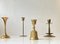 Vintage Scandinavian Brass Candleholders, 1960s, Set of 4, Image 1