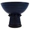 Swedish Glazed Stoneware Bowl on Foot by Irma Yourstone 1