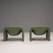 F598 Groovy Chair in Pale Green Fabric by Pierre Paulin for Artifort , Set of 2 3