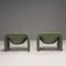 F598 Groovy Chair in Pale Green Fabric by Pierre Paulin for Artifort , Set of 2, Image 3
