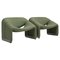 F598 Groovy Chair in Pale Green Fabric by Pierre Paulin for Artifort , Set of 2 1