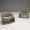 F598 Groovy Chair in Pale Green Fabric by Pierre Paulin for Artifort , Set of 2 5