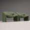 F598 Groovy Chair in Pale Green Fabric by Pierre Paulin for Artifort , Set of 2 6