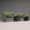 F598 Groovy Chair in Pale Green Fabric by Pierre Paulin for Artifort , Set of 2, Image 6