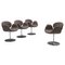 Little Tulip Swivel Chairs in Grey Fabric by Pierre Paulin for Artifort, Set of 4 1