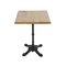 Square Bistro Table in Wood & Cast Iron 2