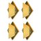 Diamond Shaped Wall Lights in Brass, Set of 4, Image 1