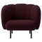 Burgundy Cape Lounge Chair with Stitches by Warm Nordic 1