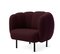 Burgundy Cape Lounge Chair with Stitches by Warm Nordic 3