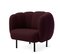 Burgundy Cape Lounge Chair with Stitches by Warm Nordic, Image 3