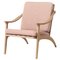 White Oiled Oak / Pale Rose Lean Back Lounge Chair by Warm Nordic, Image 1