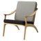 White Oiled Oak / Light Sage / Mocca Lean Back Lounge Chair by Warm Nordic, Image 1