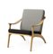 White Oiled Oak / Light Sage / Mocca Lean Back Lounge Chair by Warm Nordic 11