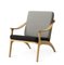 White Oiled Oak / Light Sage / Mocca Lean Back Lounge Chair by Warm Nordic, Image 11