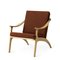 Nabuk White Oiled Oak / Seppia Lean Back Lounge Chair by Warm Nordic 3