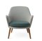 Light Cyan / Dark Cyan Dwell Lounge Chair by Warm Nordic 2