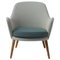 Light Cyan / Dark Cyan Dwell Lounge Chair by Warm Nordic 1