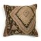 Vintage Turkish Kilim Pillow Cover in Wool & Cotton, Image 1