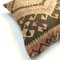 Vintage Turkish Kilim Pillow Cover in Wool & Cotton 10
