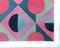 Natalia Roman, Art Deco Grün und Lila Bodenfliese mit Rosatönen, 2022, Acryl auf Aquarellpapier 5