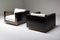 Poltrone cubiche nere in ottone di Romeo Rega di Maison Jansen, set di 2, Immagine 4
