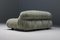 Green Velvet Soriana Two Seater by Afra & Tobia Scarpa for Cassina, Image 3