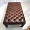 Antique Brown Leather Chesterfield Hearth Ottoman, Image 4