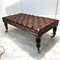Antique Brown Leather Chesterfield Hearth Ottoman 2