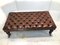 Antique Brown Leather Chesterfield Hearth Ottoman 7