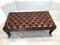 Antique Brown Leather Chesterfield Hearth Ottoman, Image 7