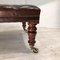 Antique Brown Leather Chesterfield Hearth Ottoman, Image 3