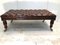 Antique Brown Leather Chesterfield Hearth Ottoman 8