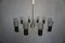 Space Age Ceiling Lamp with Glass Shades 1