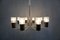 Space Age Ceiling Lamp with Glass Shades 5