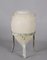 Italienische Vase aus weißem Murano Glas mit Ständer von Flavio Poli für Seguso, 1960er 5