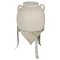 Italienische Vase aus weißem Murano Glas mit Ständer von Flavio Poli für Seguso, 1960er 1