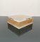 Italienische Viereckige Box aus Acrylglas und Rattan, 1970er 5