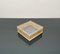 Italienische Viereckige Box aus Acrylglas und Rattan, 1970er 3