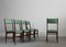 Italian Wood and Skai Dining Chairs from Gio Ponti, 1950s, Set of 5 4