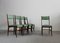 Italian Wood and Skai Dining Chairs from Gio Ponti, 1950s, Set of 5 2