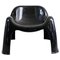 Schwarzer Toga Stuhl aus Fiberglas von Sergio Mazza für Artemide, Italien, 1960er 1